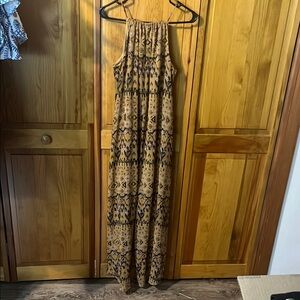 Bohemian Maxi Dress in Brown and Black